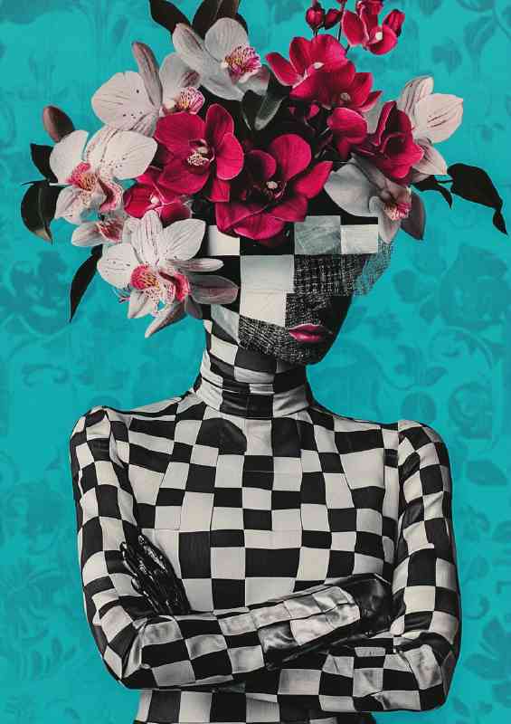 of an orchid flower woman | Di-Bond