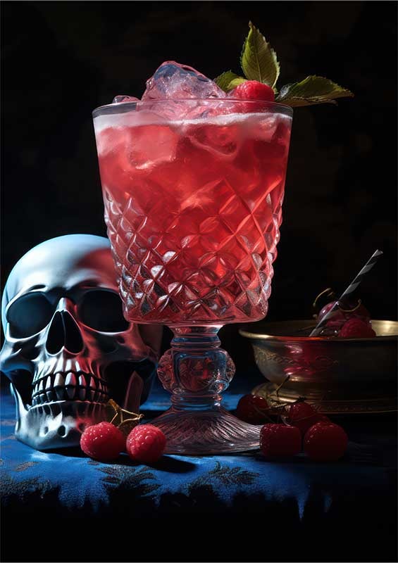 Frothy Peach and rasberry Perfection | Poster