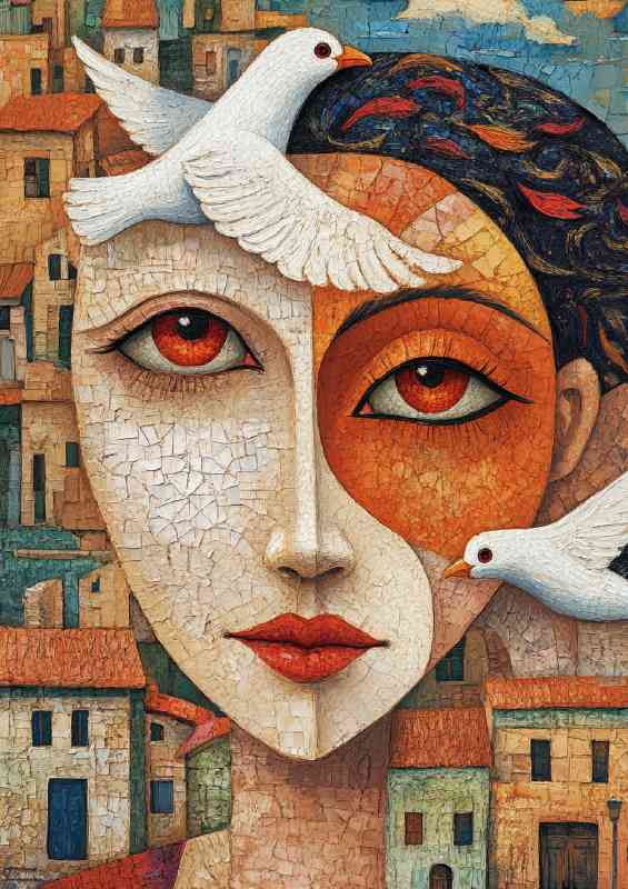 A beautiful woman in the center | Poster