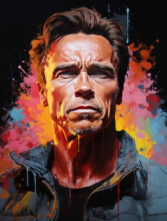 painting Style of Arnold Schwarzenegger | Poster