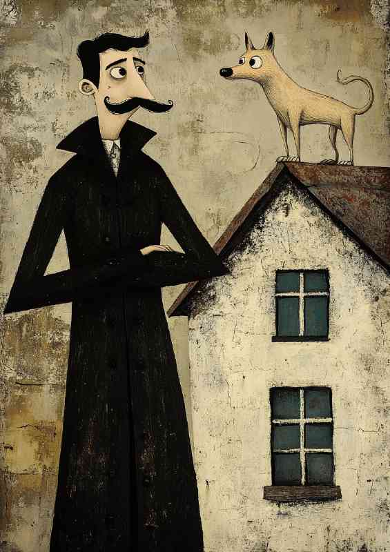 Dog on the roof | Di-Bond