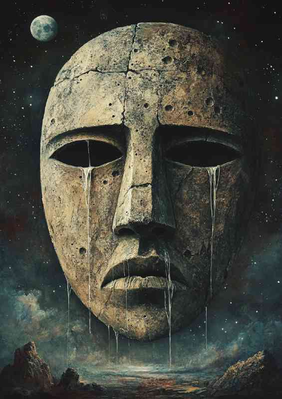 Surreal ancient mask | Di-Bond