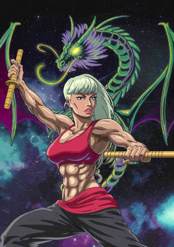 Anime Girls Radiating Confidence and Power | Poster