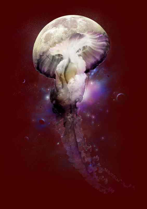 Cosmic Anomaly Maroon | Canvas