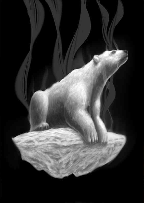 Fading Polar Bear | Canvas
