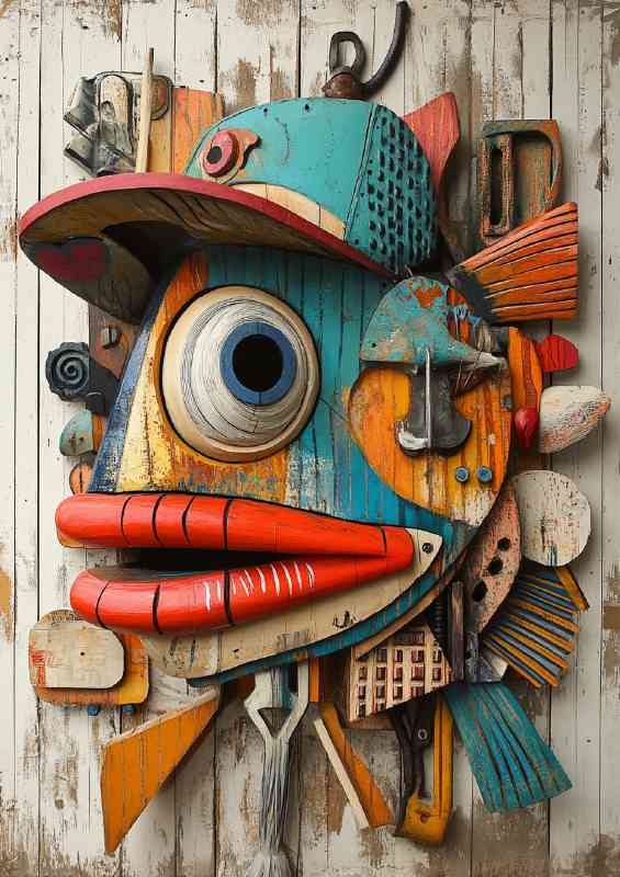 Painting of an anthropomorphic fish | Di-Bond
