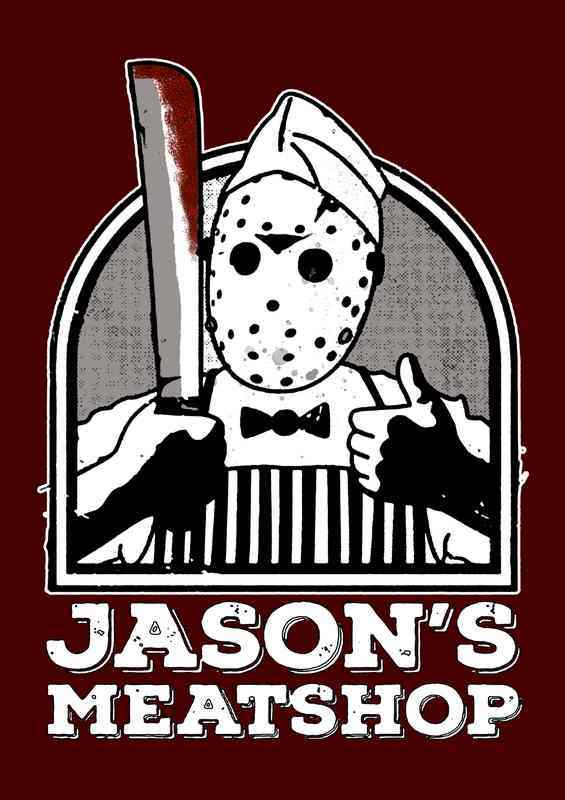 Jasons Meat Shop Maroon | Canvas