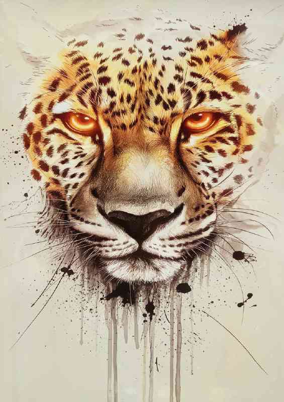Leopards face powerful embrace | Poster