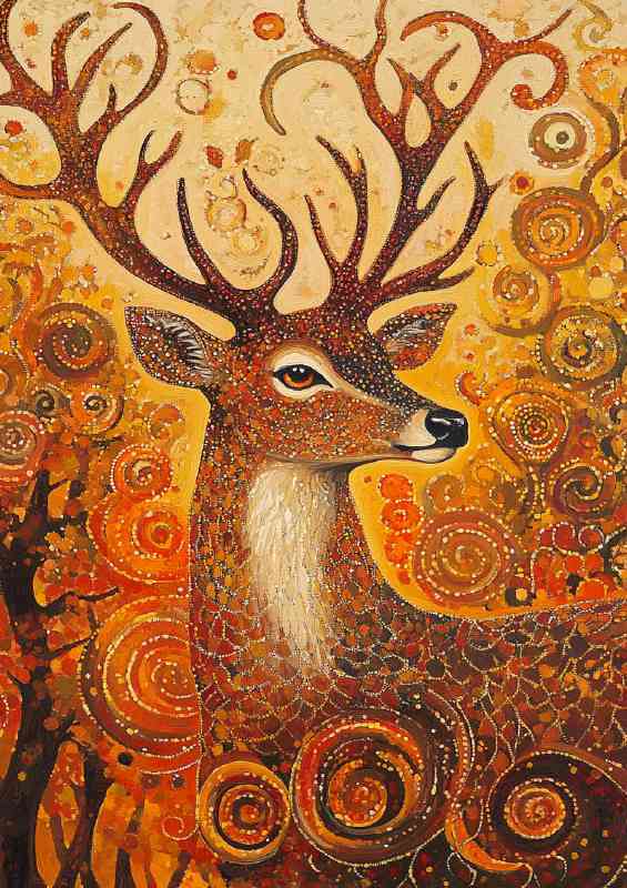 The majestic stag of the first day surrounded | Poster