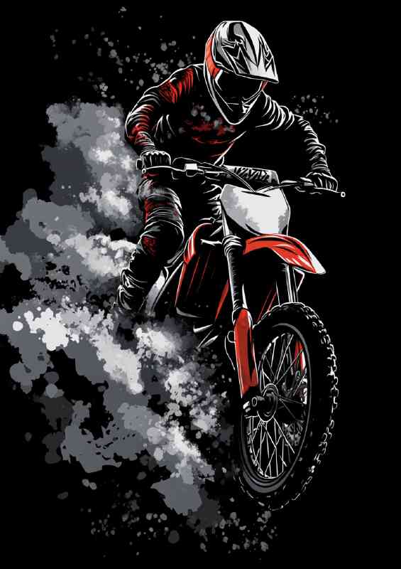 Hearing the roar see the smoke Dirtbiker | Canvas