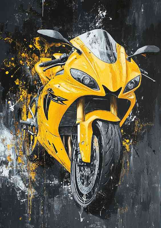Ryvin R-750 Yellow painting in a splash art | Canvas