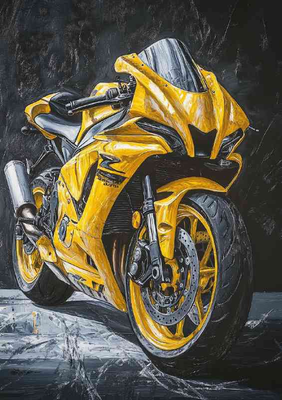 Ryvin R-750 Yellow painting in the style of art show | Canvas