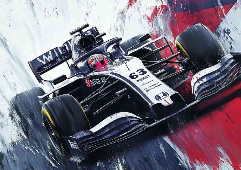 Art painting of the formula one future car | Canvas