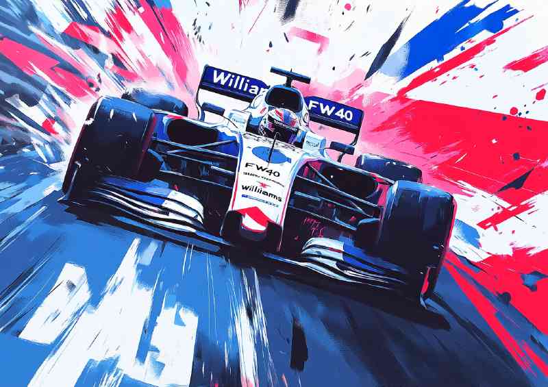 Formula one racing car UK colours | Canvas