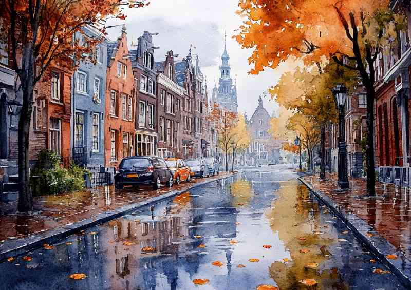 Rainy day in London | Metal Poster