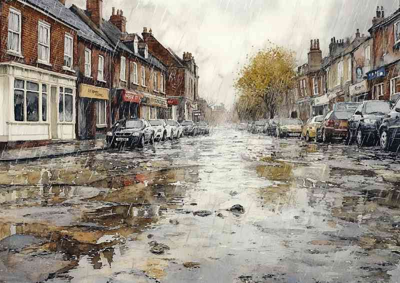 Rainy day in leeds | Metal Poster