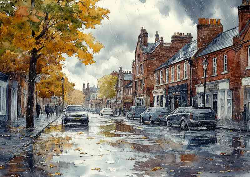 Rainy day in manchester | Metal Poster