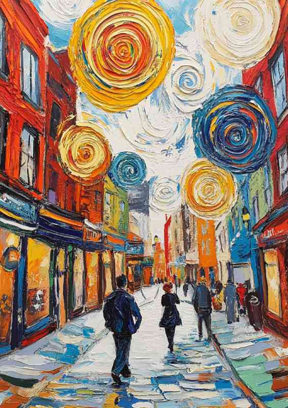 The streets in Dublin Irish street art | Metal Poster