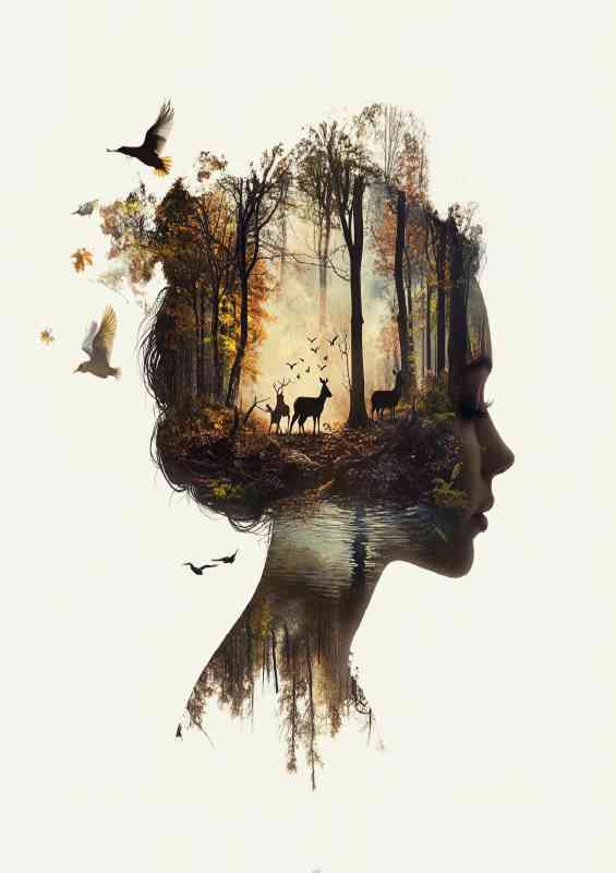 Natures harmony with trees and wildlife | Canvas