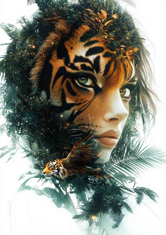 Womans face made in the style of fantasy | Canvas