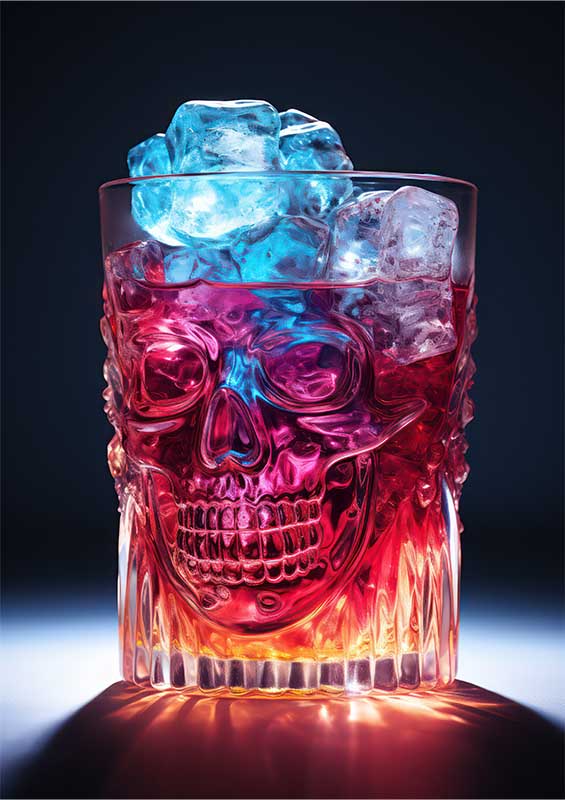 Radiant Revelry skull cocktail | Poster