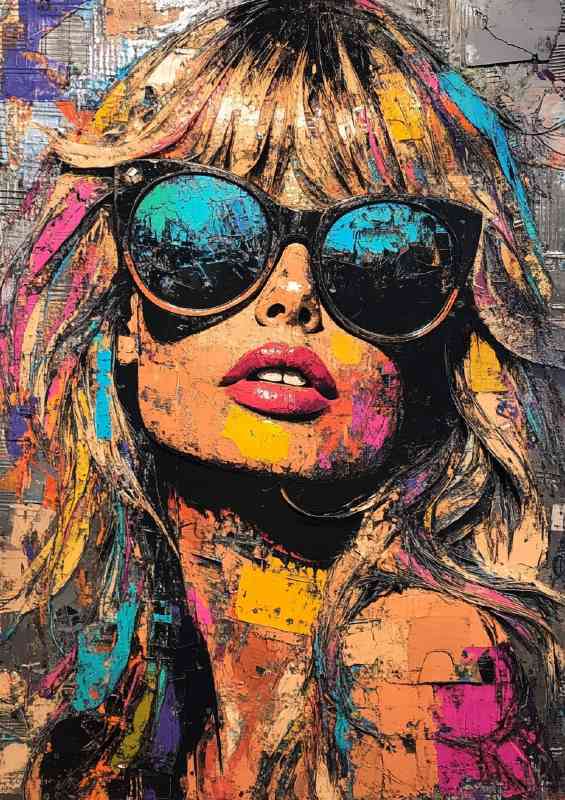 Brigitte Bardot made with colorful splashed art | Canvas