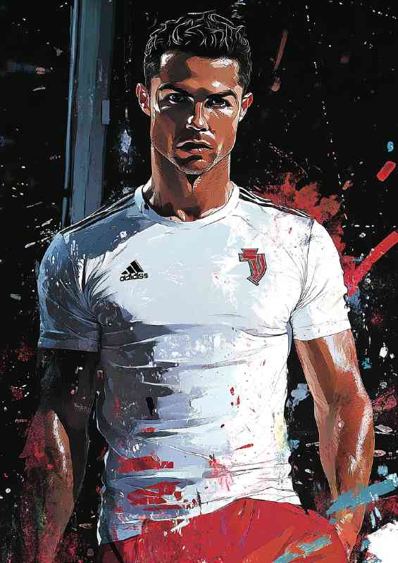 Cristiano Ronaldo in the style of poster pop art | Poster