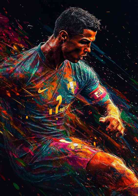 Cristiano Ronaldo portrait poster art | Poster