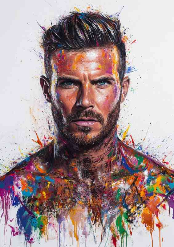 Davidov style painting of David Beckham | Canvas