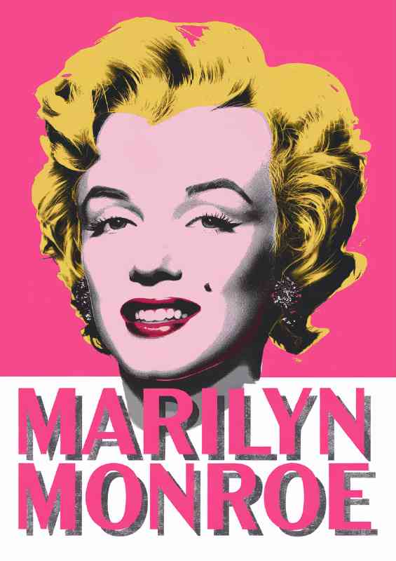Marilyn monroe pink mixed media art | Metal Poster