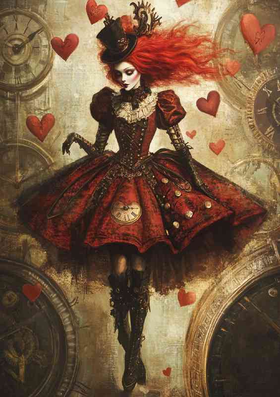 of the Red Queen from Alice | Metal Poster