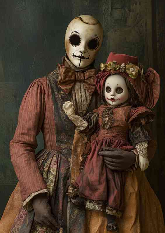 The masked man and the crazy doll series | Canvas