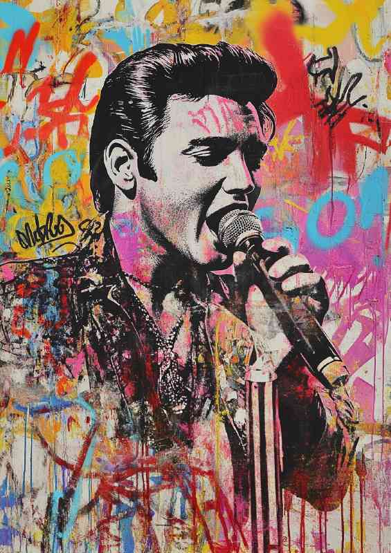 Elvis Presley a vibrant and energetic performance | Poster