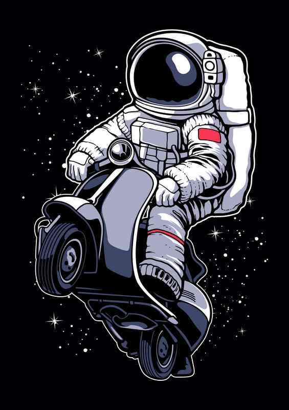 Astronaut scooter | Poster