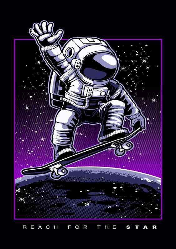 Astronaut skateboard | Canvas