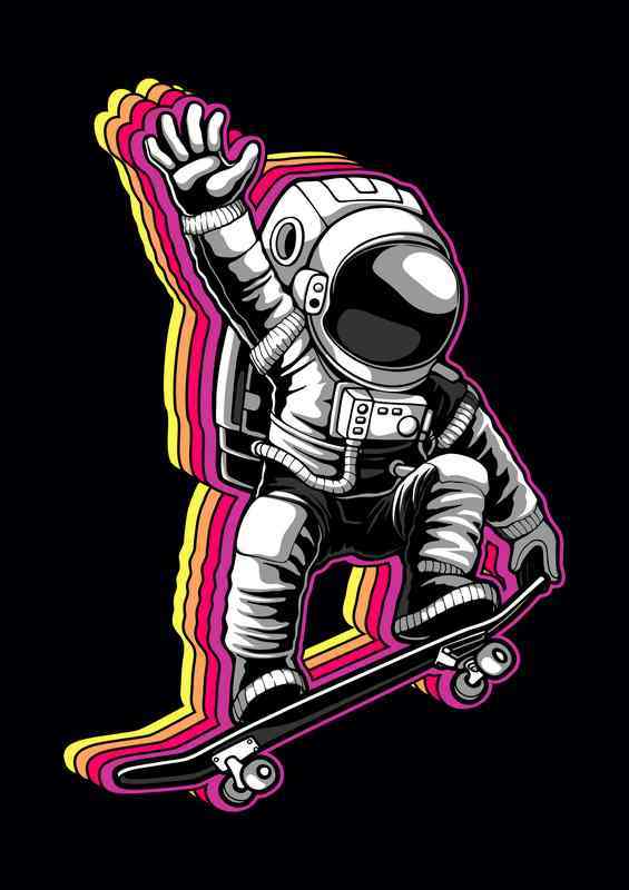 Astronaut skater boy | Canvas