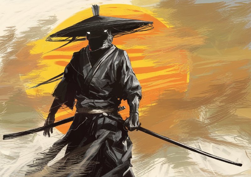 Cinematic medium shot of a mysterious Warrior | Poster