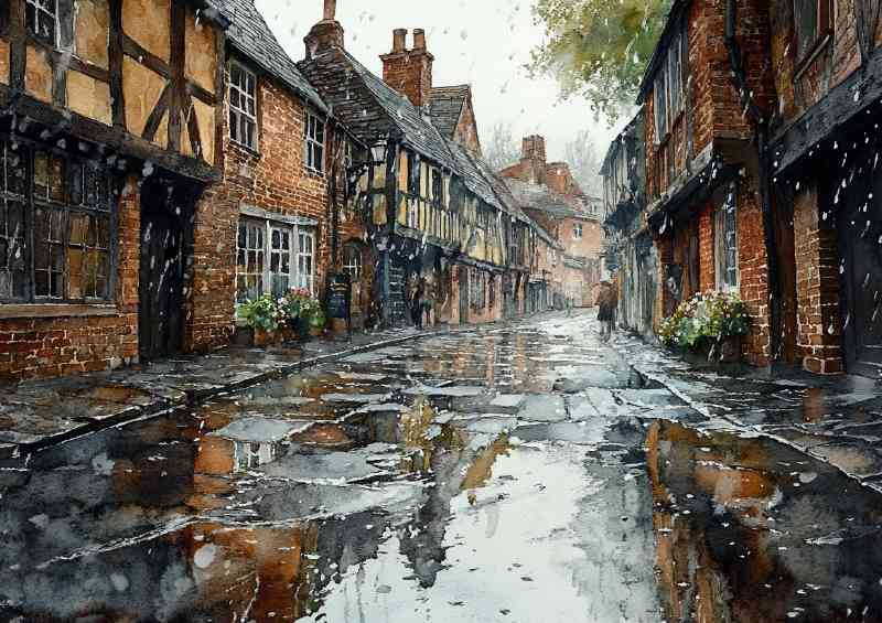 Rainy day in shropshire | Metal Poster