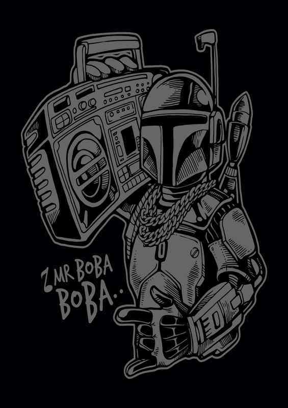 Mr Boba boba BW | Canvas