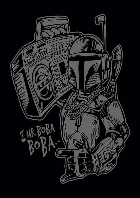 Mr Boba boba BW | Poster