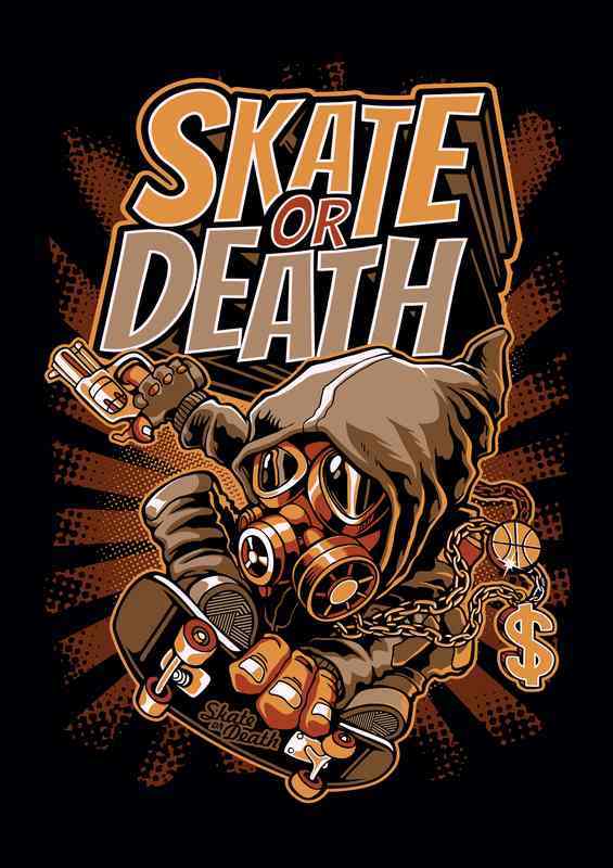 Skate or death mask | Poster