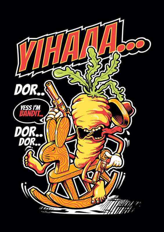 cowboy carrot | Metal Poster