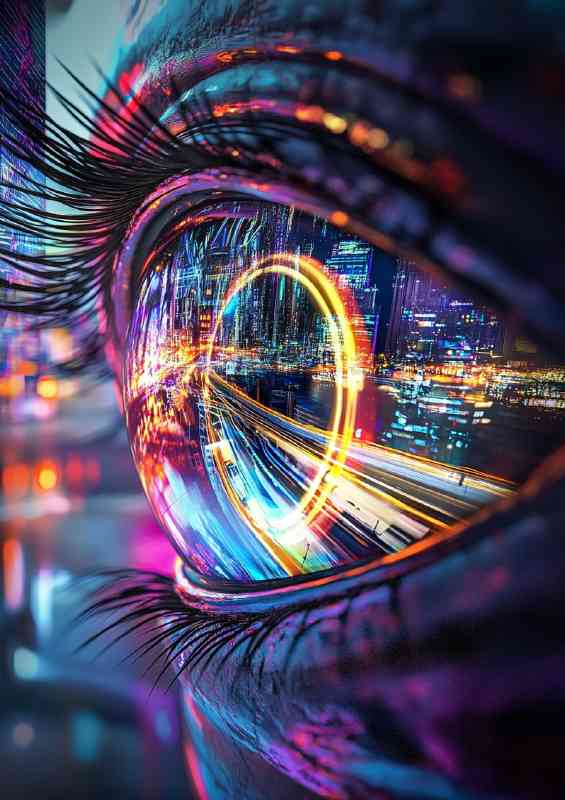 Digital art of an eye with the pupil colour | Di-Bond
