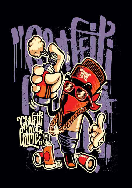 grafity not crime | Metal Poster