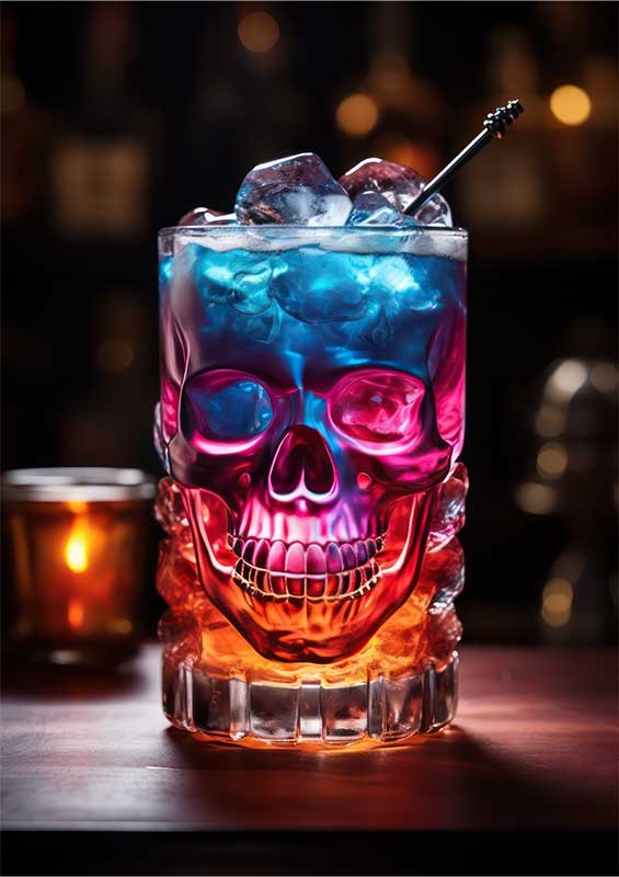 Starry Night Sipper skull cocktail | Poster