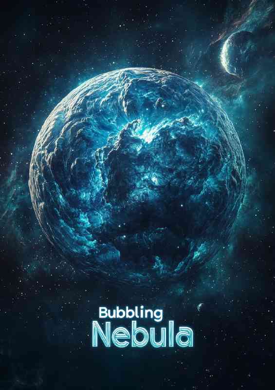 Swirling blue and green nebulae space series | Canvas