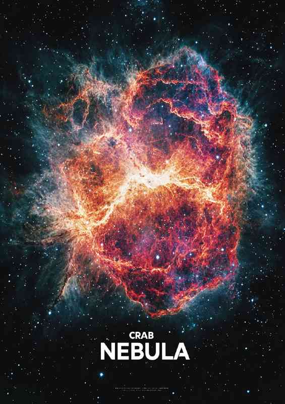 The Crab Nebula space series | Metal Poster