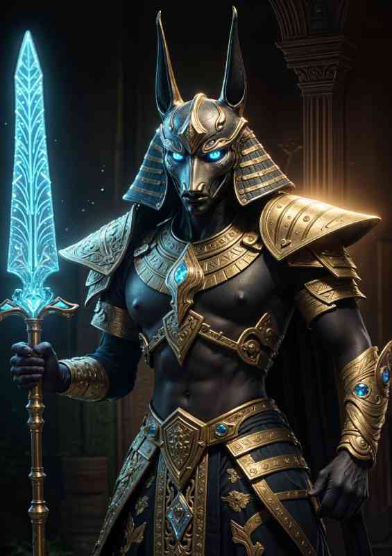 Anubis is an ancient Egyptian god warrior | Canvas