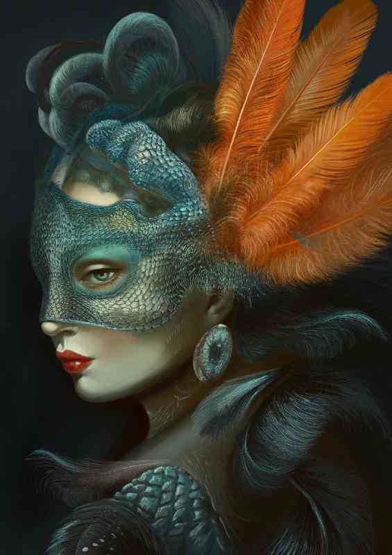 Fantastical portrait of a woman adorned | Canvas