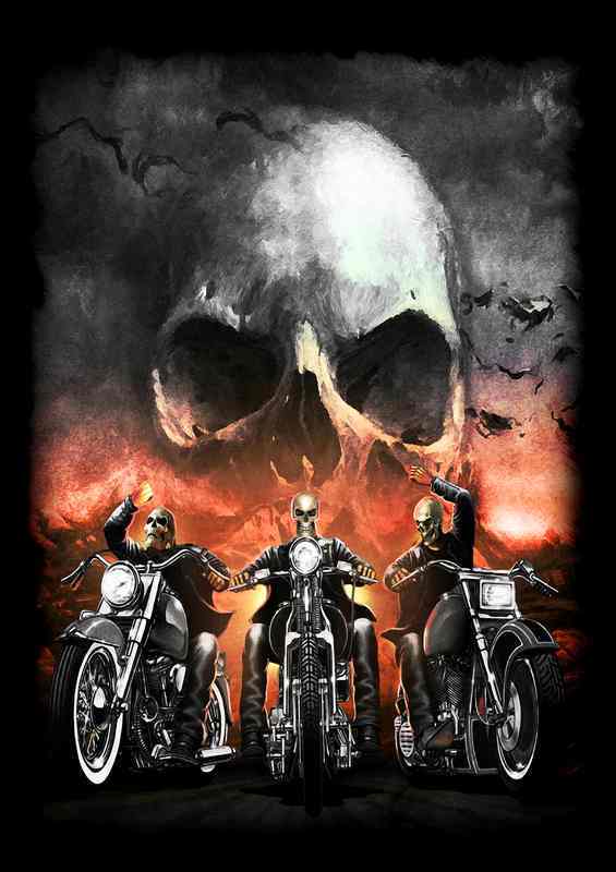 Biker Ghosts | Canvas